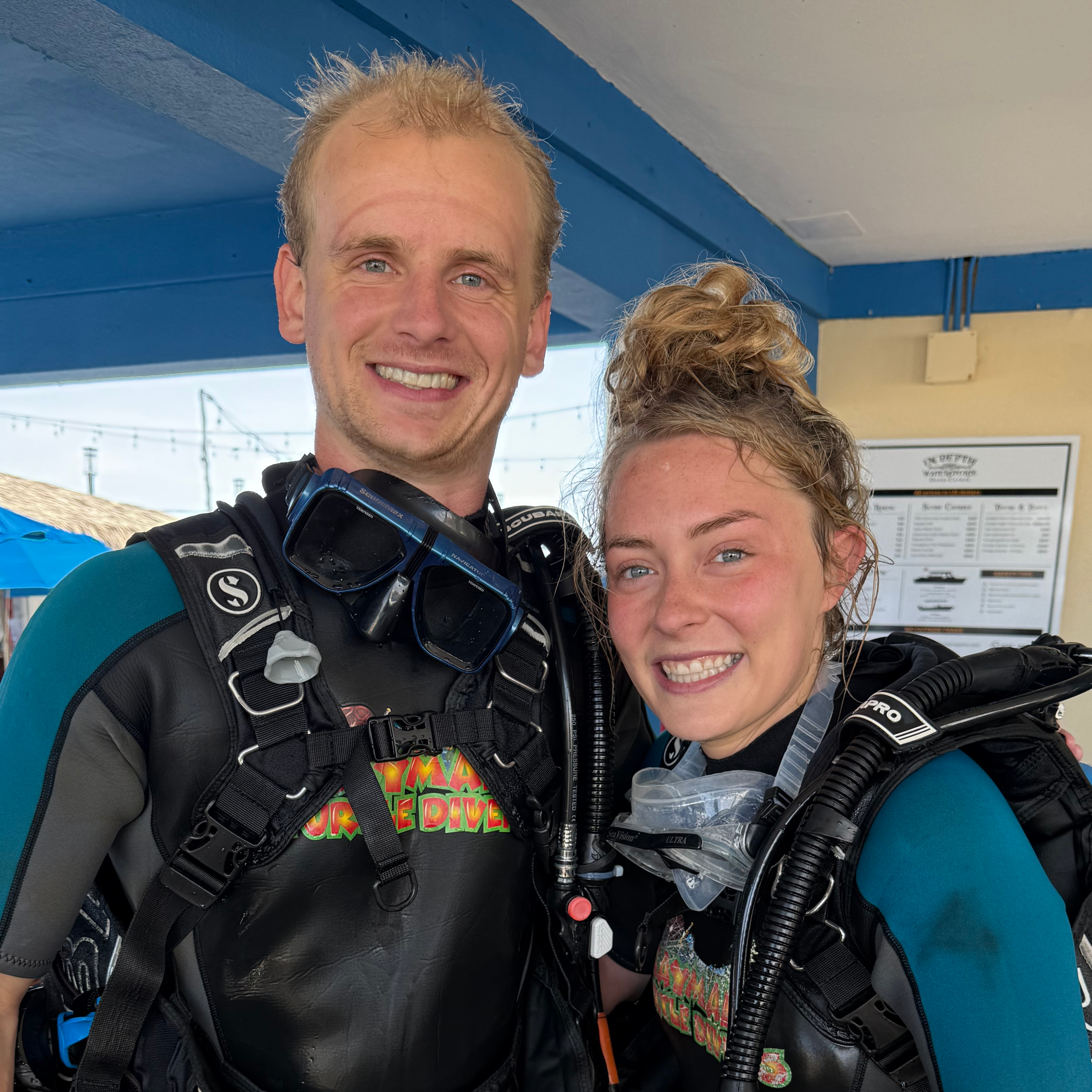 My Girlfriend and I after scuba diving